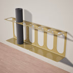 Yoga Mat Wall Rack | Holds 3 Mats/Rollers