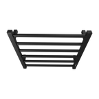 Towel Warmer 6 Bar Electric Heated Towel Rack Wall Mount Plug-in/Bath Towel Heater Matt-Black - Timer