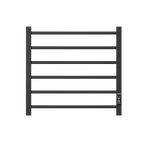 Towel Warmer 6 Bar Electric Heated Towel Rack Wall Mount Plug-in/Bath Towel Heater Matt-Black - Timer