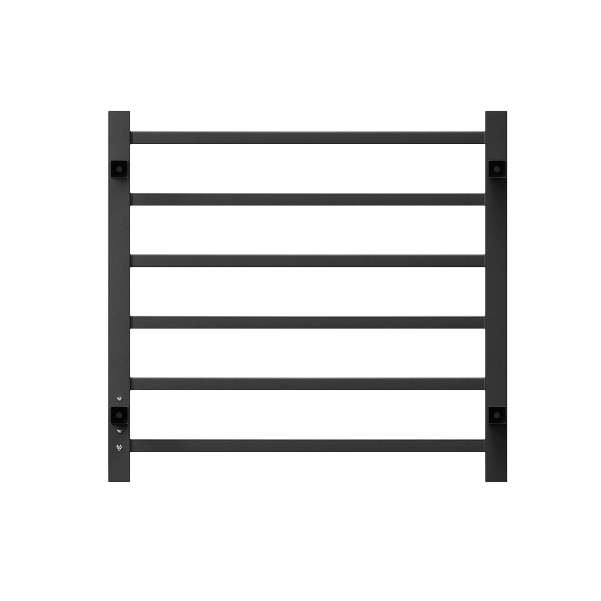 Towel Warmer 6 Bar Electric Heated Towel Rack Wall Mount Plug-in/Bath Towel Heater Matt-Black - Timer