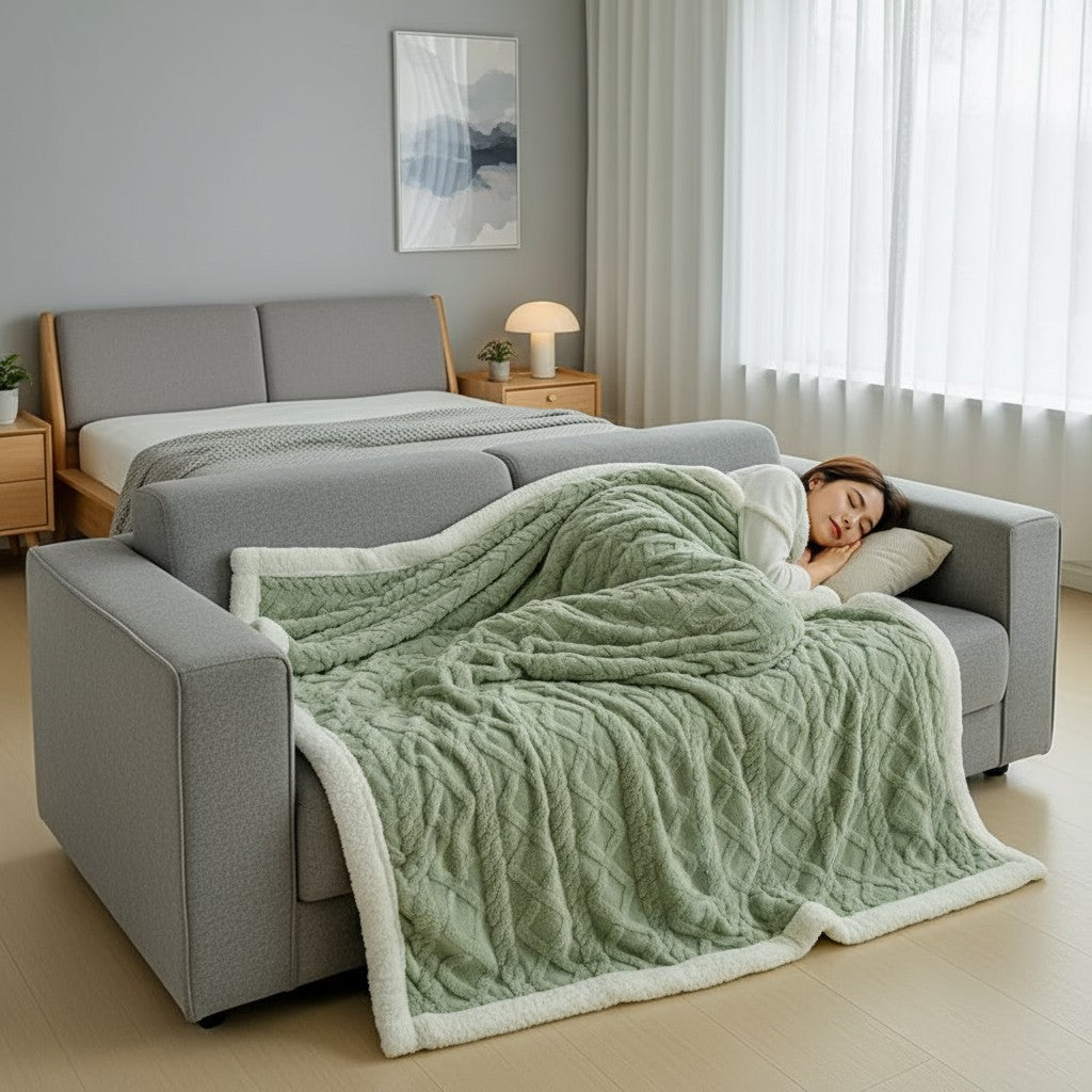 Luxury Flannel Blanket | Soft Plush Cozy Throw | Warm Washable Gift