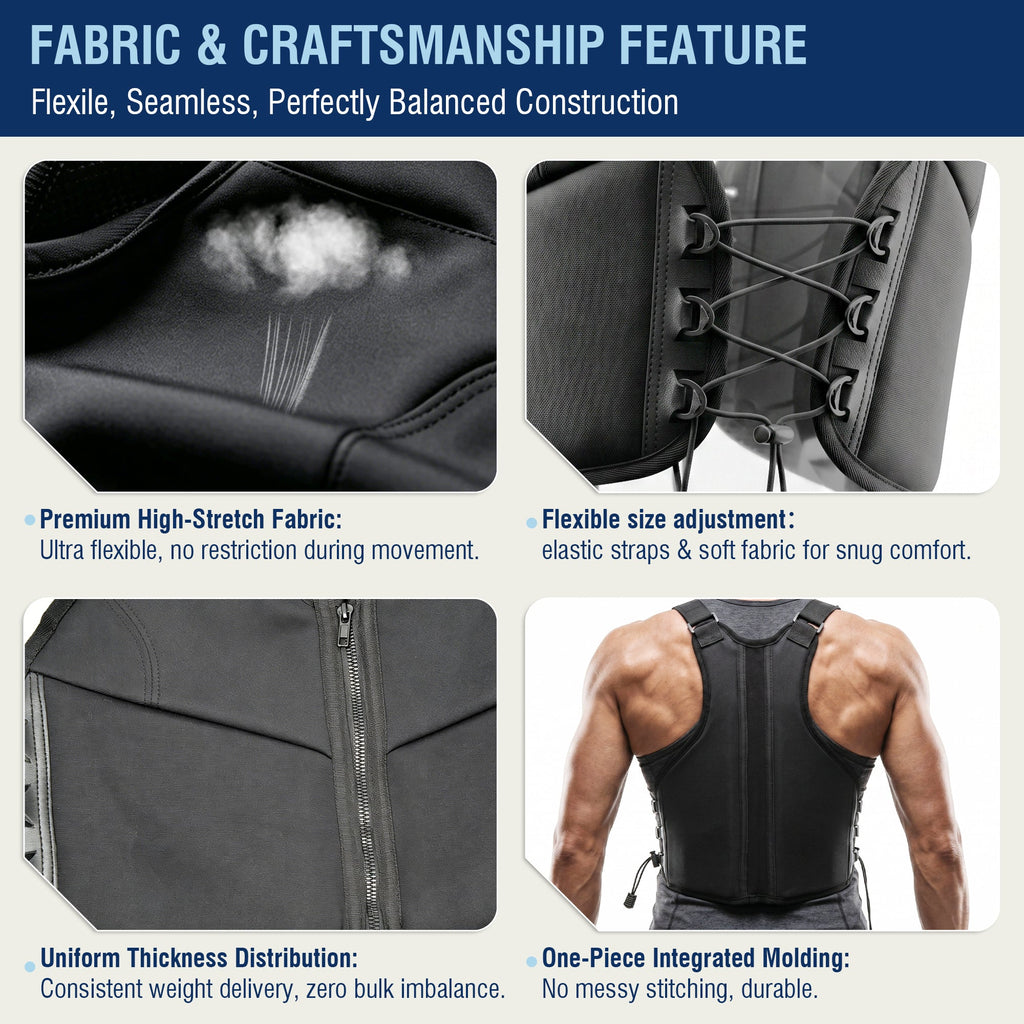 10LBS Adjustable Weighted Vest for Women with Secure Fit - Black