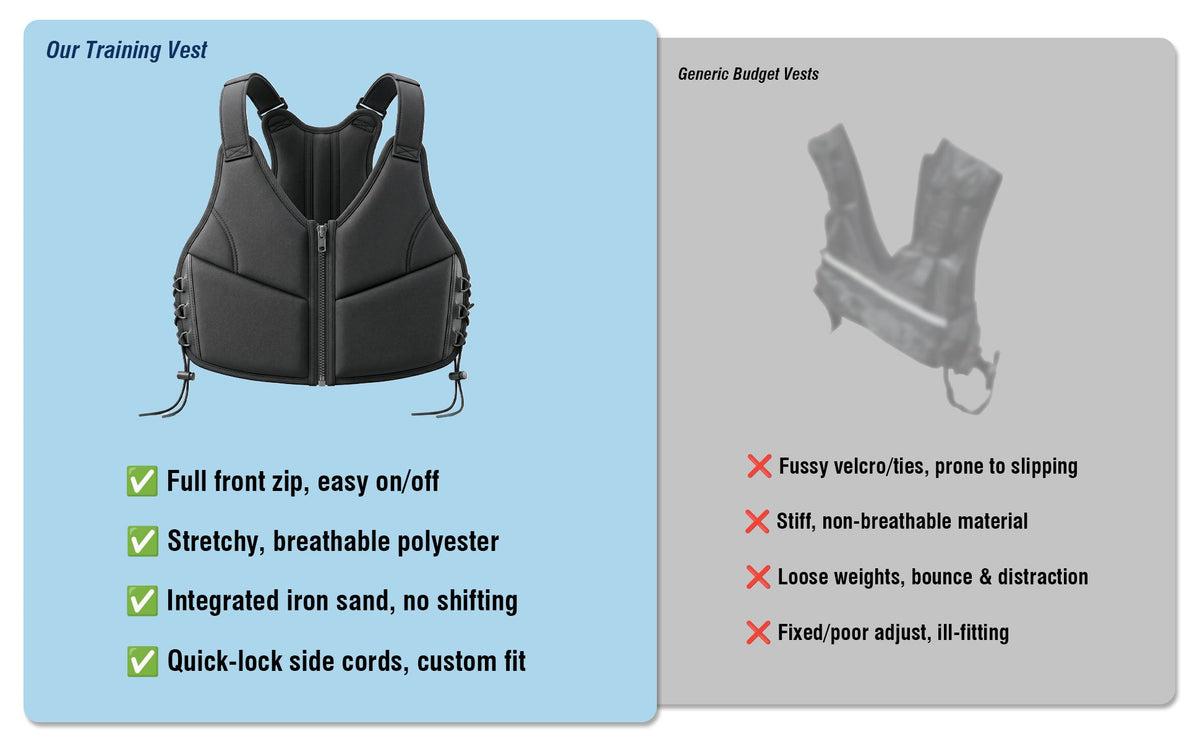 10LBS Adjustable Weighted Vest for Women with Secure Fit - Black