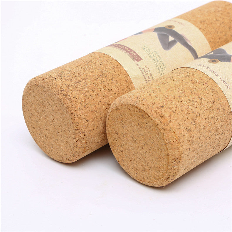 Eco Cork & Wood Massage Roller | Sustainable Muscle Recovery Tool