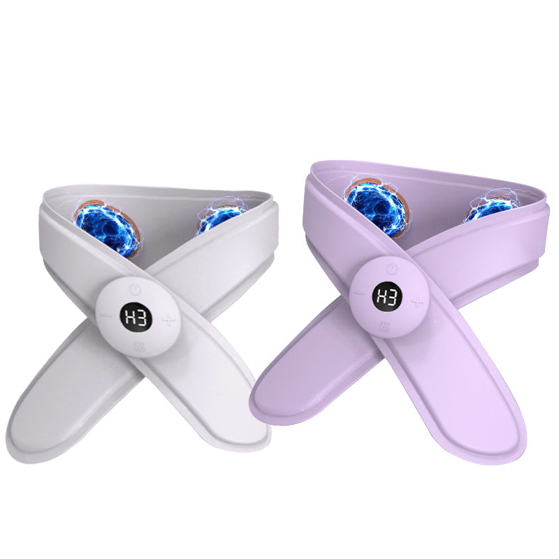 Neck Massager with Heat, Portable Neck Lymphatic Massager for Pain & Fatigue Relief