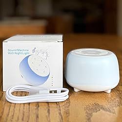 Portable Sound Machine with White Noise, Night Light, and Speaker for Baby's Soothing Sleep and Relaxation