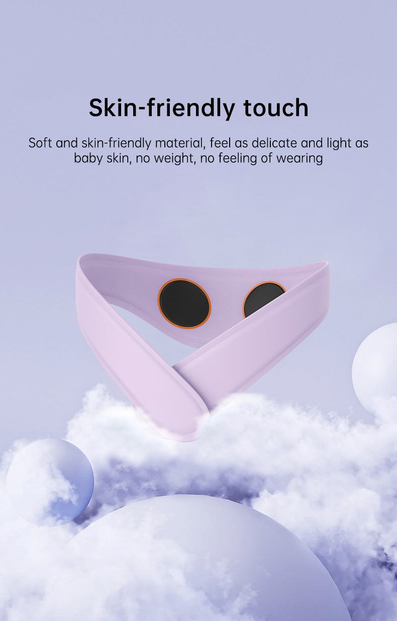 Neck Massager with Heat, Portable Neck Lymphatic Massager for Pain & Fatigue Relief