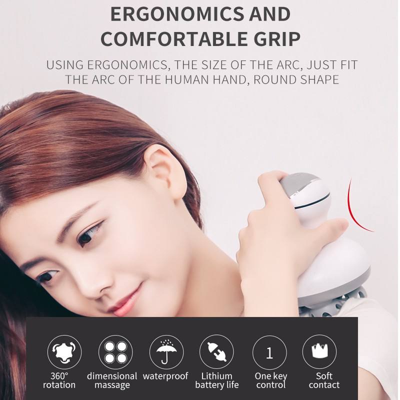 Head massager rechargeable head massager electric 3D scalp massager multifunctional head physiotherapy instrument