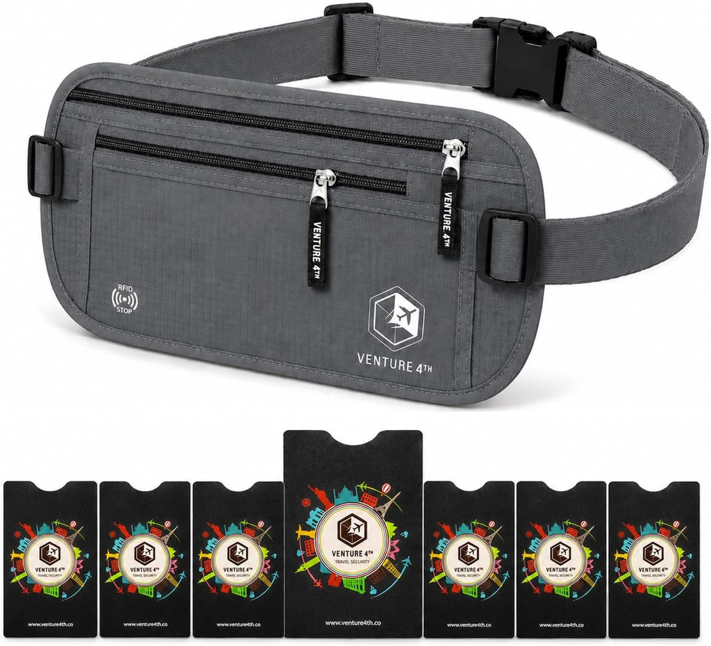 Travel Money Belt + RFID Sleeves