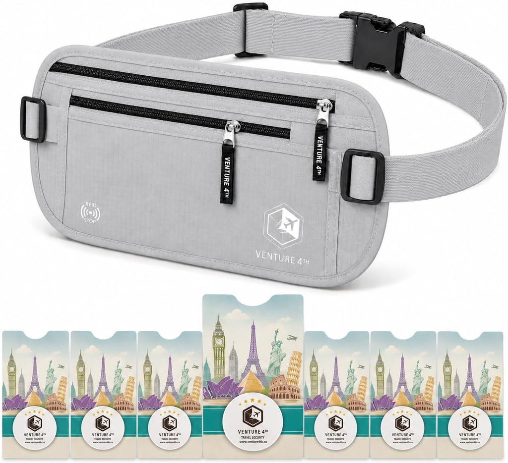 Travel Money Belt + RFID Sleeves
