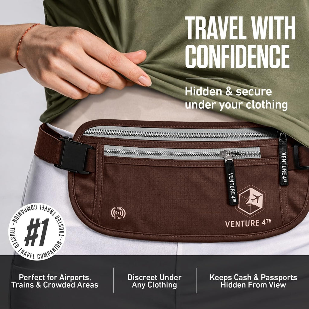Travel Money Belt + RFID Sleeves