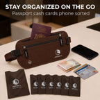Travel Money Belt + RFID Sleeves