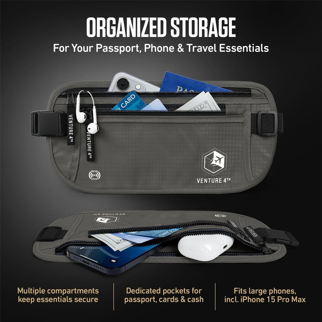 Travel Money Belt + RFID Sleeves