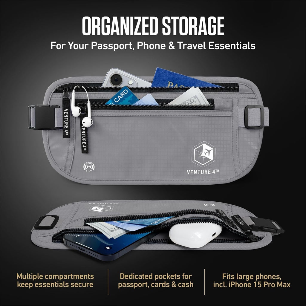 Travel Money Belt + RFID Sleeves