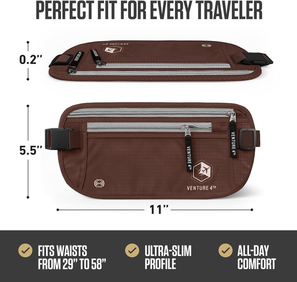 Travel Money Belt + RFID Sleeves
