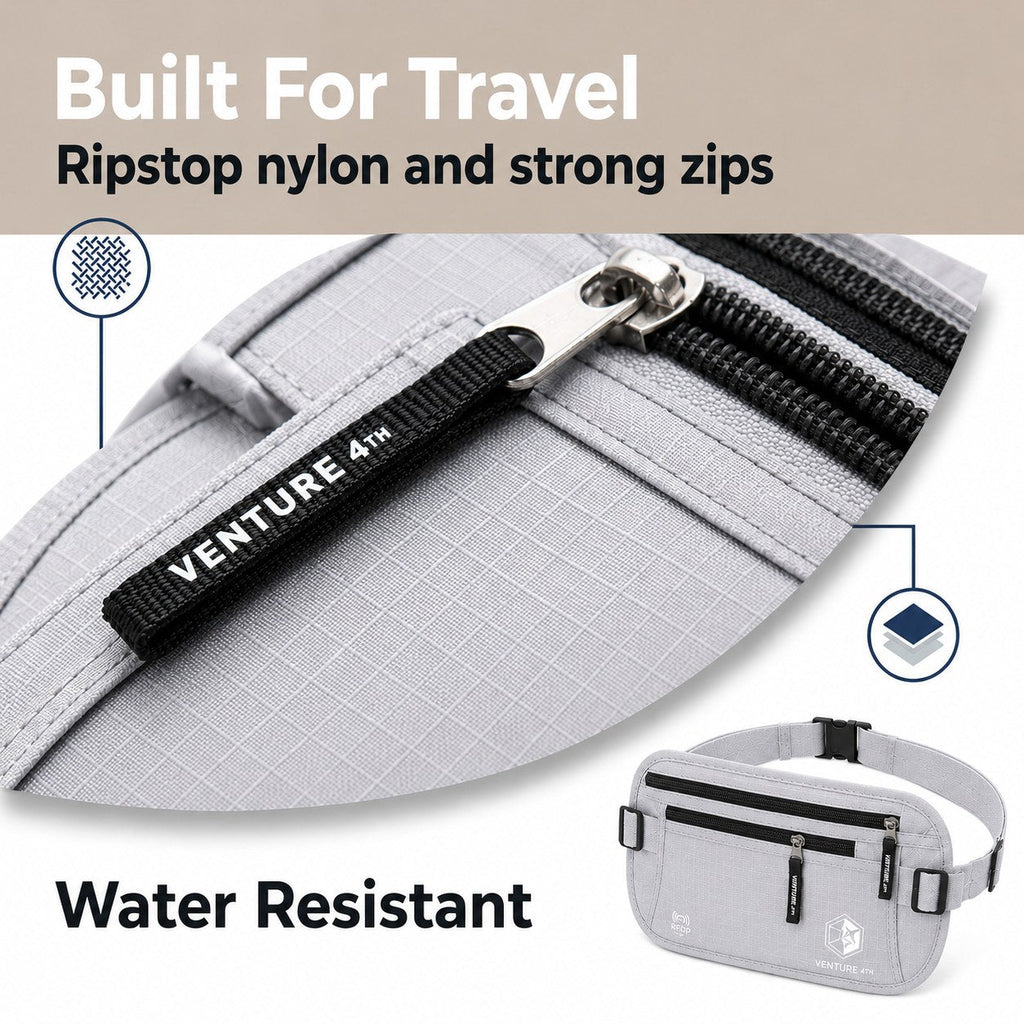 Travel Money Belt + RFID Sleeves
