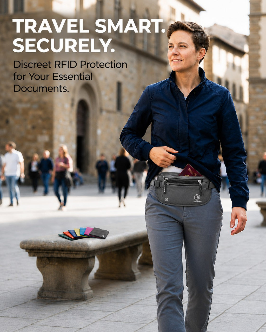 Travel Money Belt + RFID Sleeves