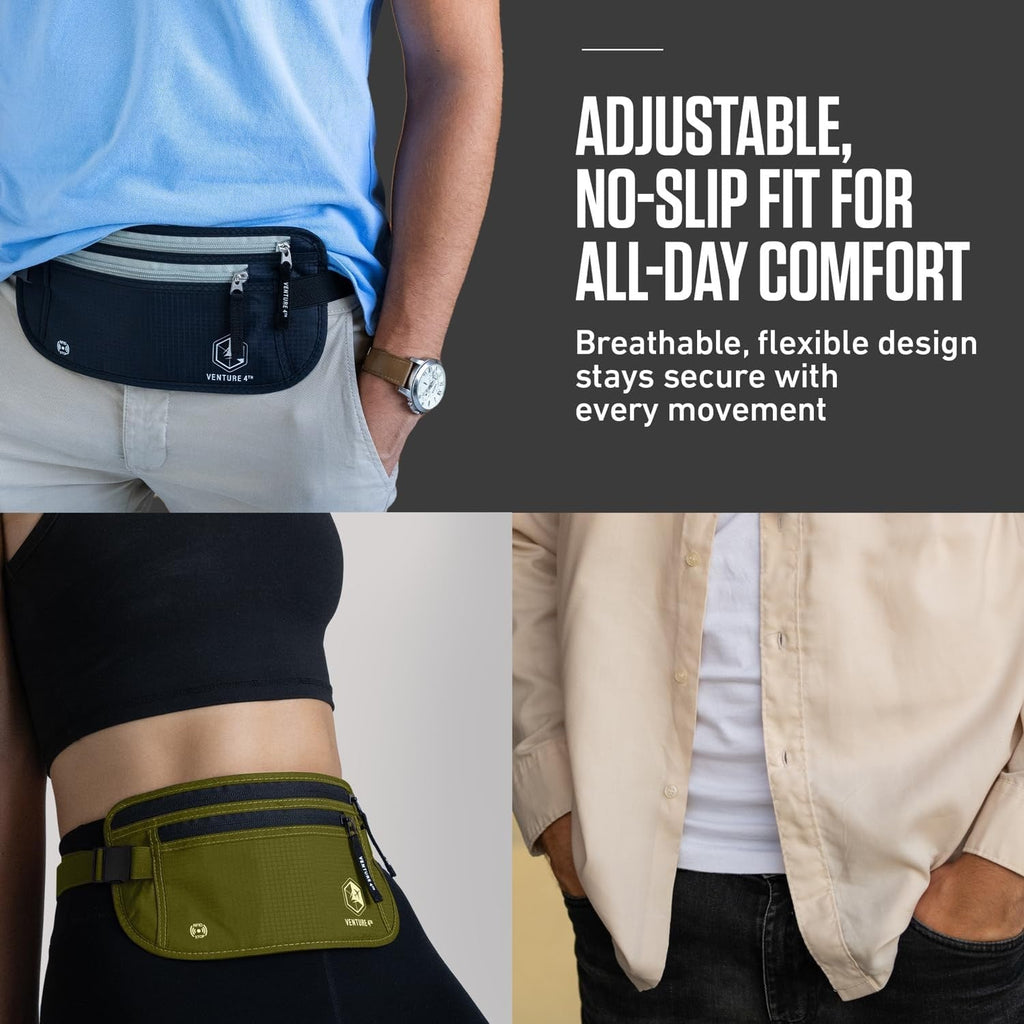 Travel Money Belt + RFID Sleeves
