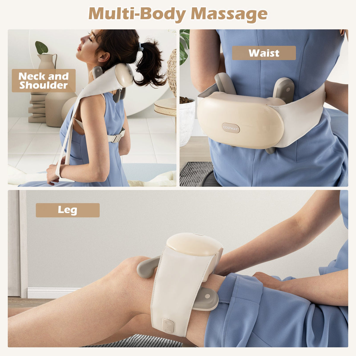 Neck Shoulder Massager with 2 Heat Levels for Pain Relief