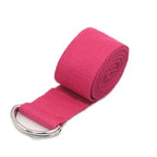 Cotton Yoga Strap with D-Ring Buckle | Adjustable Non-Elastic Stretching Belt for Pilates and Physical Therapy