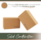 Premium Cork All-in-One Yoga Essentials Kit -Large Cork Yoga Mat and Blocks Set