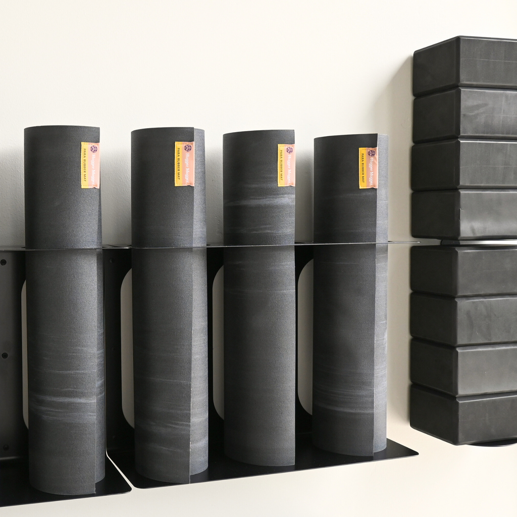 Yoga Mat Wall Rack | Holds 3 Mats/Rollers