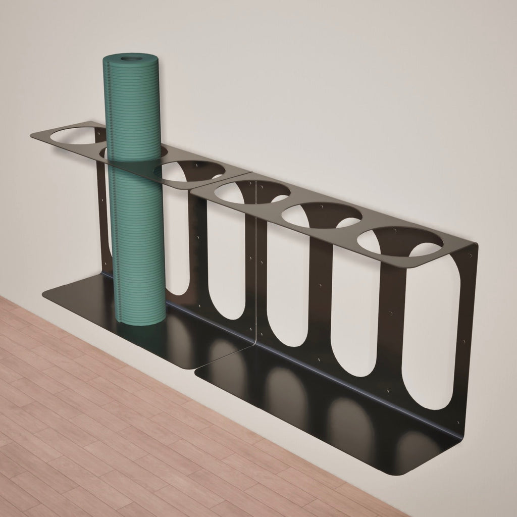 Yoga Mat Wall Rack | Holds 3 Mats/Rollers