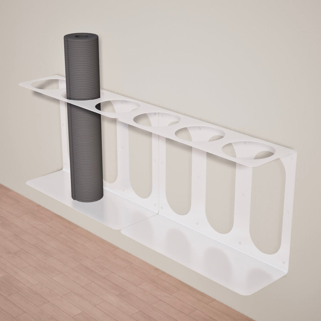 Yoga Mat Wall Rack | Holds 3 Mats/Rollers