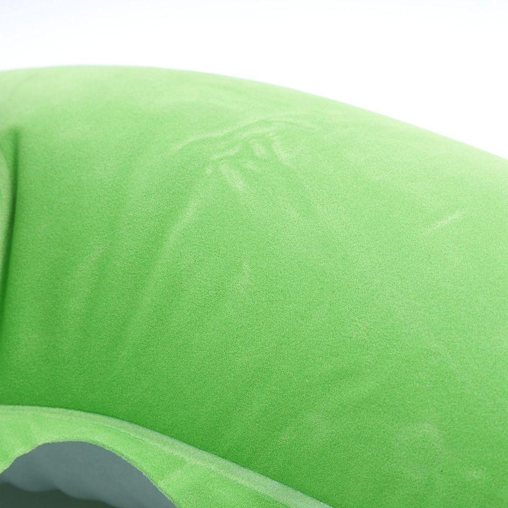 New Portable U Shape Air Inflatable Travel Pillow Support Flocking PVC Ultra Soft Comfort Neck Travel Pillow Neck Pillow for Airplane Travel Inflatable Neck Pillow for Airplane with 3D Contoured Eye Masks Adjustable Neck Support Pillow for Traveling