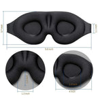 Unique 3D Contoured Cup Blindfold Concave Molded Night Sleep Mask Upgraded Eye Cover With Adjustable Strap Eye Pillow Soft Comfy Eye Shade For Nap Travel Night Shift